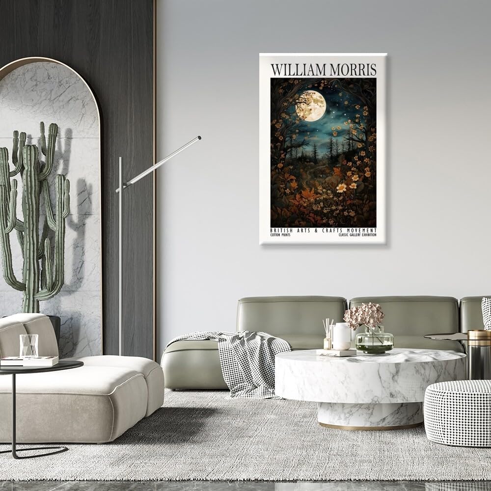 Amazon.com: ANtruncate William Morris Full Moon Over Woodland